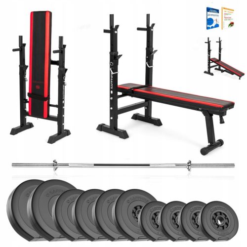  SAPPHIRE GYM 46 kg Bodybuilding SET BANK Langhantel GEWICHTE Langhantel