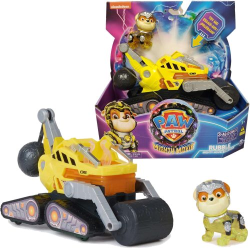  Spin Master Paw Patrol Rubble Mighty Movie Bulldozer-Fahrzeug