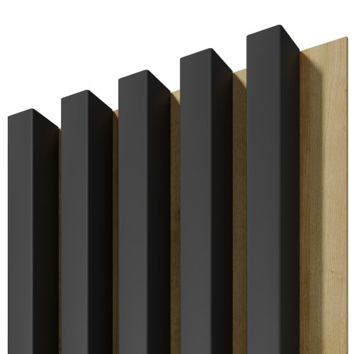 Wandlatten auf Brett Set Eiche 3D 275 cm 5-tlg