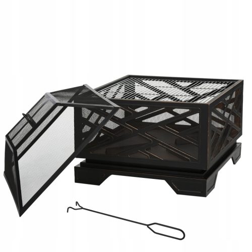 Gartenfeuerschale Gartenfeuerschale mit Rost Metall schwarz