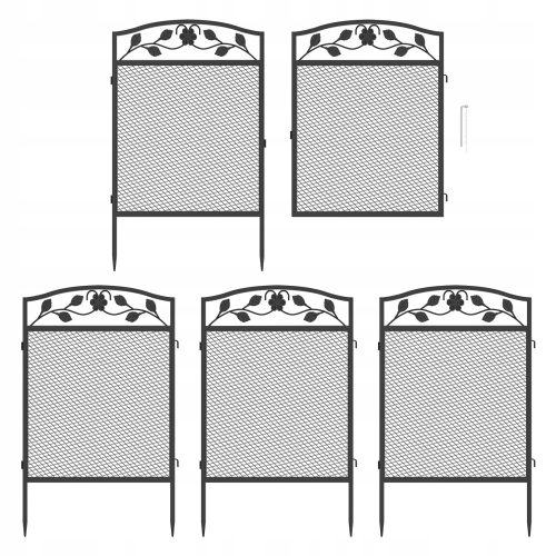 Schattiernetz für Zaun - Robuster Gartenzaun aus 5 Paneelen aus Metall, 110 cm