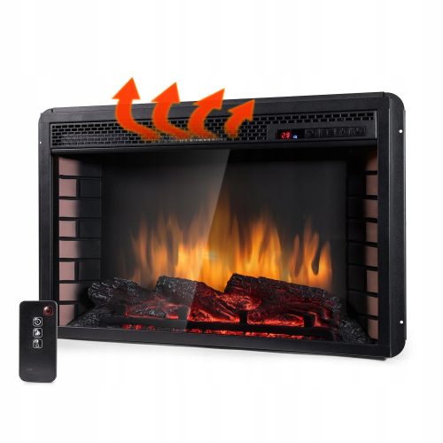 Einbaukamin mit Heizfunktion, elektrisch Termofol schwarz 1800 W 62,8 x 44 x 20,2 cm