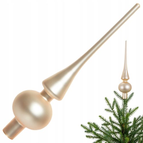  Christbaumspitze aus Glas Matt Pearl Point – 26 cm