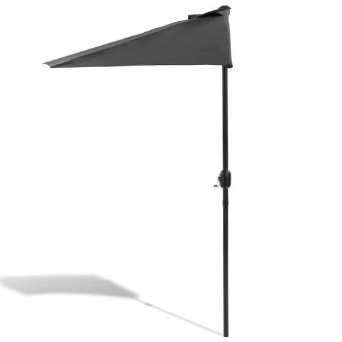 Sonnenschirm für Terrasse und Garten - Klassischer Kingsleeve-Regenschirm, grau 270 x 230 cm