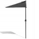 Sonnenschirm für Terrasse und Garten - Klassischer Kingsleeve-Regenschirm, grau 270 x 230 cm