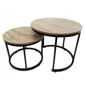  Kontrast SK102 Couchtisch rund 53 x 53 x 45cm Sonoma-Eiche