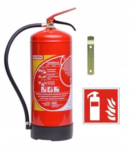 Pulverfeuerlöscher 12 kg + Wandhalterung
