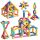  CAMELEON Magnetstäbe Magnetbausteine Set Magnetbausteine für Kinder 128-tlg.