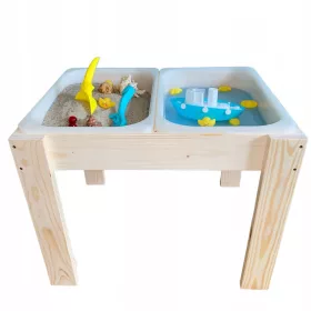 Montessori-Sensortisch, Blöcke, Sand, Wasser