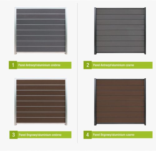 Panel-Zaun überspannt WPC-Aluminium-Verbundwerkstoff