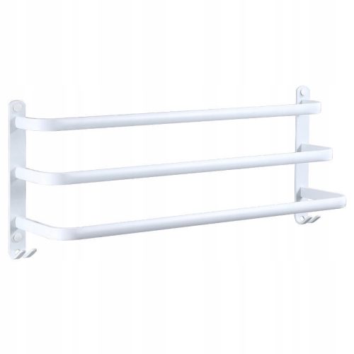  Wandaufhänger für Badezimmerhandtücher, 50 cm, Weiß