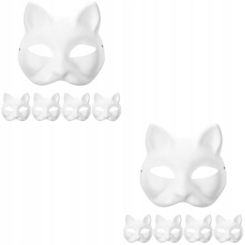 Katzen-Gesichtsmaske, Halloween-Masken, Fuchs-Basis, 10 Stück