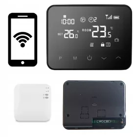    TEMPERATURREGLER DRAHTLOSER WIFI-THERMOSTAT mit FUMO-Ladegerät