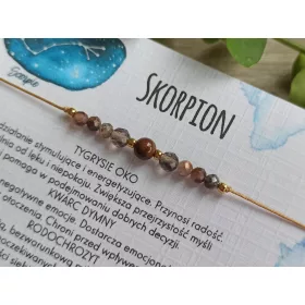  Skorpion. Glücksarmband, Steine.