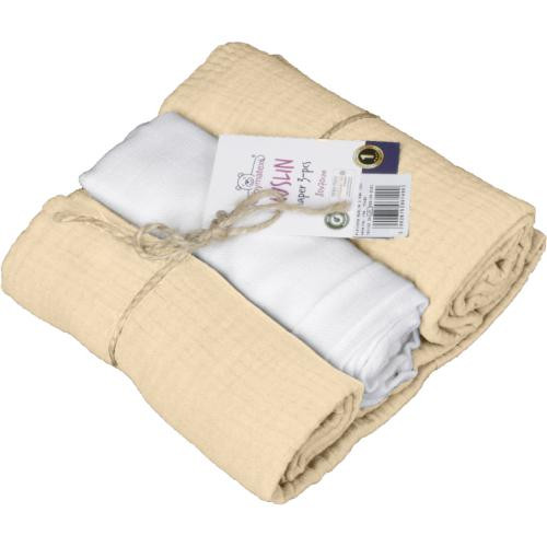  BabyMatex Musselinwindeln 70x80cm Beige, 3 Stk