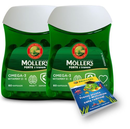 Möller’s Forte mit Lebertran 120 Kapseln + Malbuch für Kinder GRATIS!