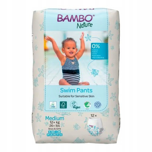  BAMBO Nature Schwimmwindeln Größe M 12kg+ 12 Stk