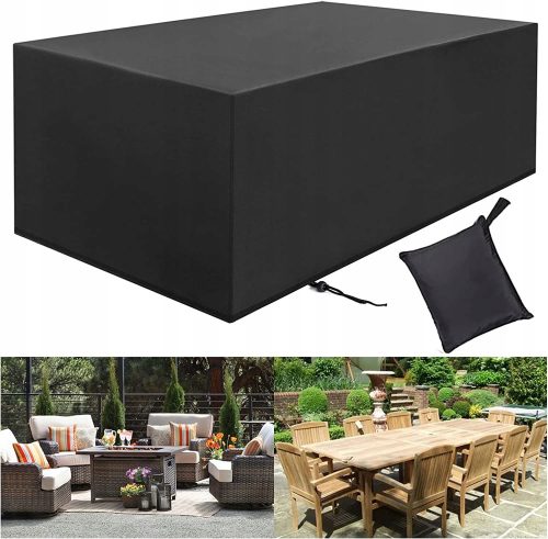 Abdeckung für Gartenmöbel - Gartenabdeckung für ein Set von 270 x 180 x 89 cm, schwarz