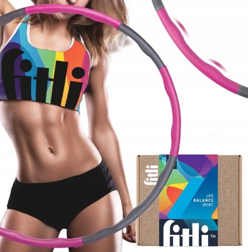  Fitli Hula Hoop mit Noppen, 95 cm, rosa
