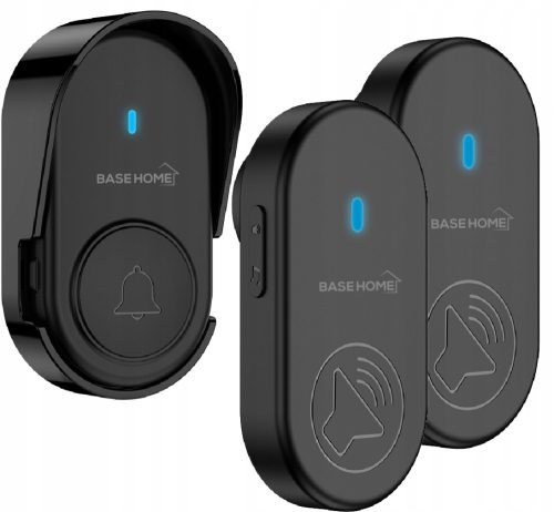 Basehome F501 1T+2R Funk-Türklingel, schwarz