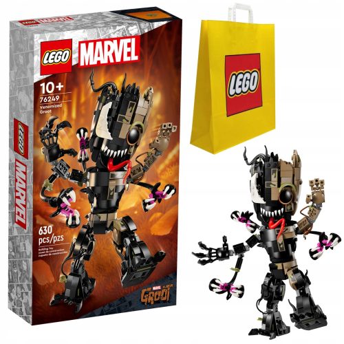  LEGO Super Heroes 76249 Groot als Venom + LEGO 6315792 VP PAPIERBEUTEL MEDIUM M 34X41X10 TE