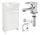 4IN1 SET SET BADEZIMMERSCHRANK MIT WASCHBECKEN 45CM FATTER + SIPHON WEISS