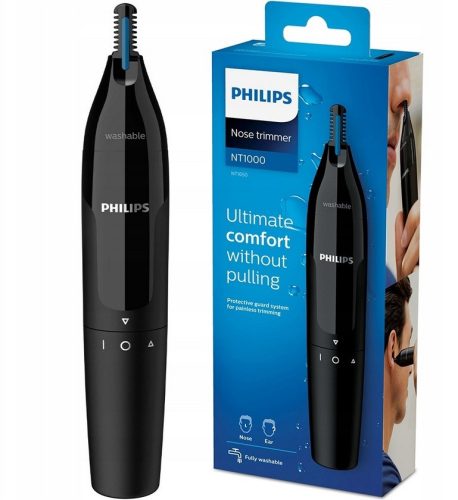  Philips Trimmer Nasen-, Ohren-, Augenbrauentrimmer mit Akku, schwarz