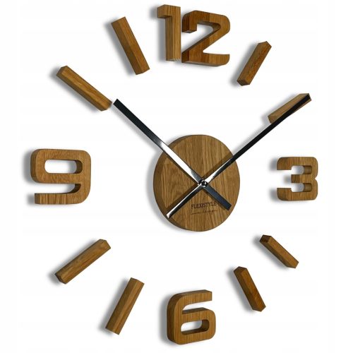  FLEXISTYLE-Wanduhr, Brauntöne, 75 cm