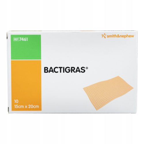 Bactigras - Paraffingazeverband mit Chlorhexidin 15cm x 20cm, 10 Stück