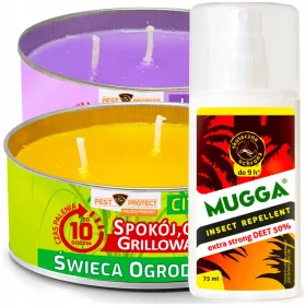    Kerzen gegen Mücken Mückenvernichter Citronella + Lavendel 260 g 2 Stk.