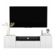  Wandmontierter TV-Ständer, Kommode Glamour White MAT, 150 cm
