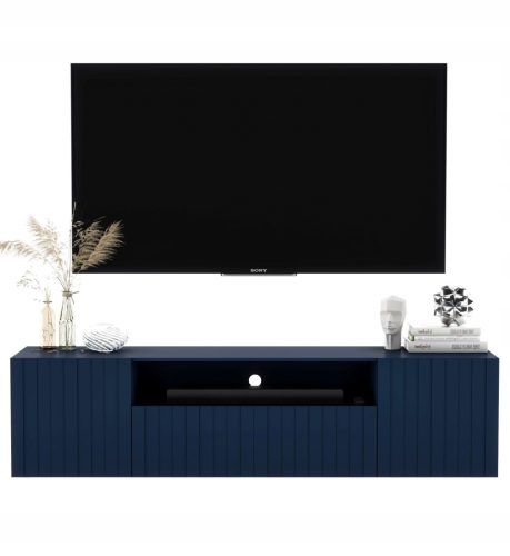  Hänge-TV-Schrank und Kommode Glamour, marineblau MAT