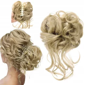  Kurzes synthetisches hellblondes Haarteil für Damen