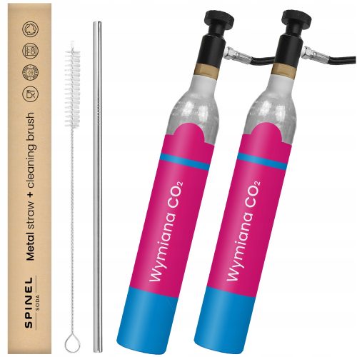  2x GAS ZUM FÜLLEN DER ROSA SODA-FLASCHE FÜR DEN TERRA ART GAIA DUO SATURATOR