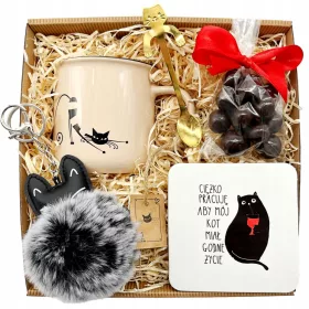  GESCHENKKORB-Geschenk für einen Katzenliebhaberbecher