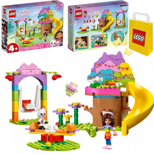  LEGO Gabis Katzenhaus 10787 Feengartenparty + LEGO Papiertüte 6315786 Gelb 24x8x18 cm