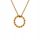  Halskette, Stahl, gedrehter Ring, Gold 316L