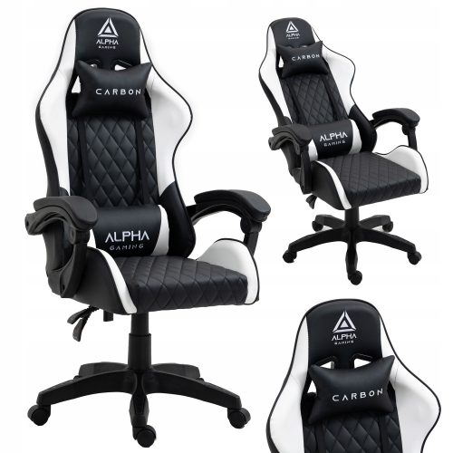  Gaming-Stuhl Extreme CARBON, schwarz-weißes Kunstleder