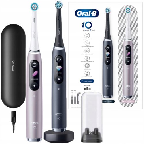  Oral-B iO Series 9 Duo Black Onyx Rose Quartz elektrische Zahnbürsten