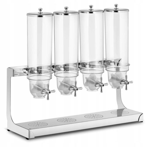 Royal Catering RCCS-3.5LSS4 Frühstücksflockenspender 4x3,5 l