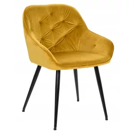  ExitoDesign Stuhl, Samt, Gelbtöne, 1 Stk.