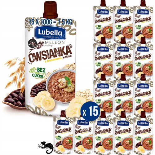 LUBELLA Haferbrei mit Bananen und Kakao 100g – 15er Pack
