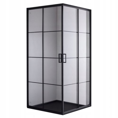 Hydrosan BL32A Duschkabine 80x80 SCHWARZ Schiebetüren 80 x 80 cm