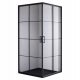 Hydrosan BL32A Duschkabine 80x80 SCHWARZ Schiebetüren 80 x 80 cm