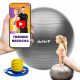  DrFit Gym Rehabilitationsball mit Pumpe, 75 cm, grau