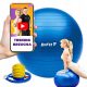  DrFit Fitness Gymnastikball mit Pumpe, 65 cm, blau