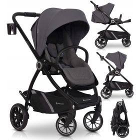    LEICHTER KOMPAKTER BESONDERER KINDERWAGEN, UMWANDELBARER SITZ 2in1, GROßE RÄDER 0-22KG