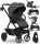  LEICHTER KOMPAKTER BESONDERER KINDERWAGEN, UMWANDELBARER SITZ 2in1, GROßE RÄDER 0-22KG
