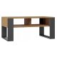  TopEshop Moderner rechteckiger Couchtisch 90 x 58 x 50 cm Anthrazit, Artisan-Eiche