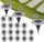Gartenlampen stecken im Boden fest Maibang eingebettete Solarlampe Silber 12,5 cm 12 Stk.